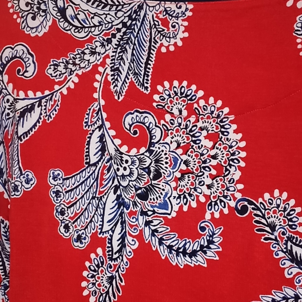 Ruby Rd. Floral Jersey Ruched Tunic - Picture 9 of 13